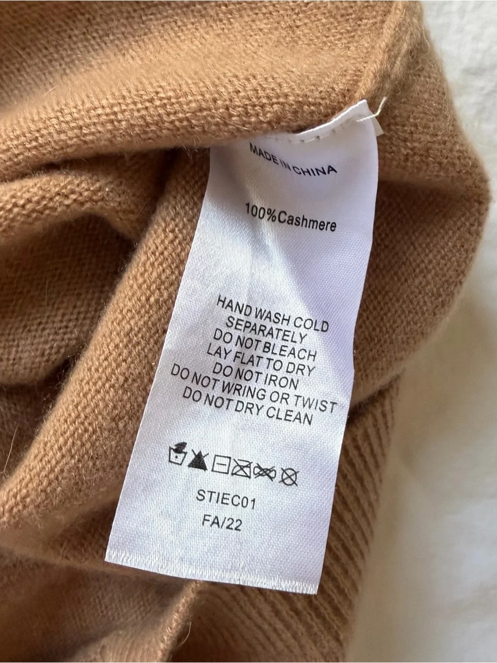 Quince Mongolian Cashmere Camel Brown Short Sleeve Sz Medium